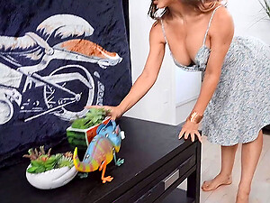 Lucy Belle rides BBC Rome Major tight young pussy